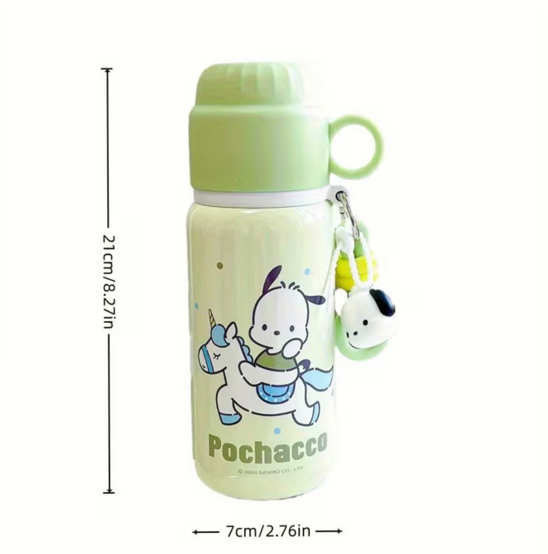 1pc Sanrio Series Insulated Cup 460ML Cute Outdoor Travel Portable Water Bottle for Office Drinking Cup Dual-Use Cup with Handle And