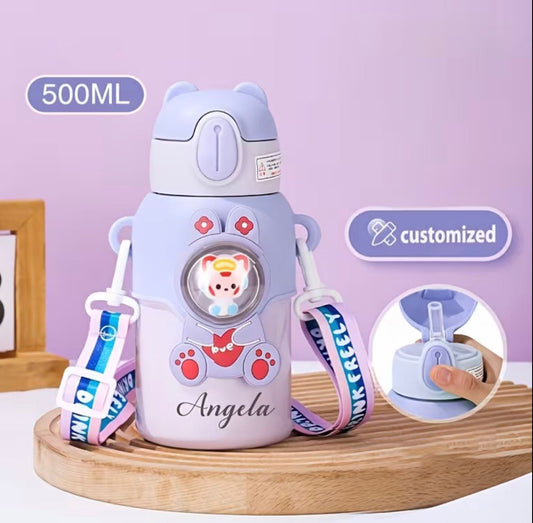 • Personalized water cup • Comes with strap for easy carrying • Available in multiple colors